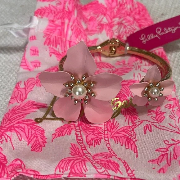 Lilly Pulitzer Pearl Orchid Bracelet New - Picture 2 of 6